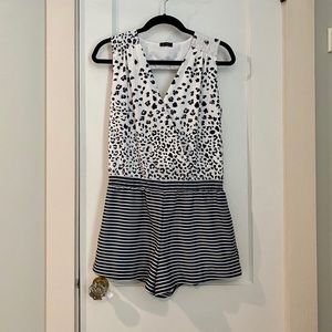 Jessica Simpson leopard and striped romper
